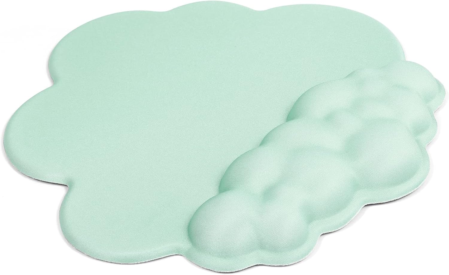 Gaming Mouse Pad Wrist Rest,Ergonomic Cloud Wrist Rest Mousepad with Gel Memory Foam,Non-Slip Rubber Base,Comfortable Mouse Pad for Home Office,Laptop,Mac,Lightweight,Easy Pain Relief (Light Green)