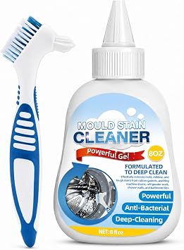 Housemold Stain Remover Gel for Washing Machine & Bathroom Low Odor Remover Gel for Rubber Gaskets, Caulk, Shower Grout, Silicone Sealant, Toilet, Kitchen Sink, 8 FL