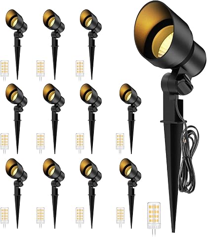 Low Voltage Landscape Spotlight 12V LED Outdoor Spot Lights with Replaceable G4 