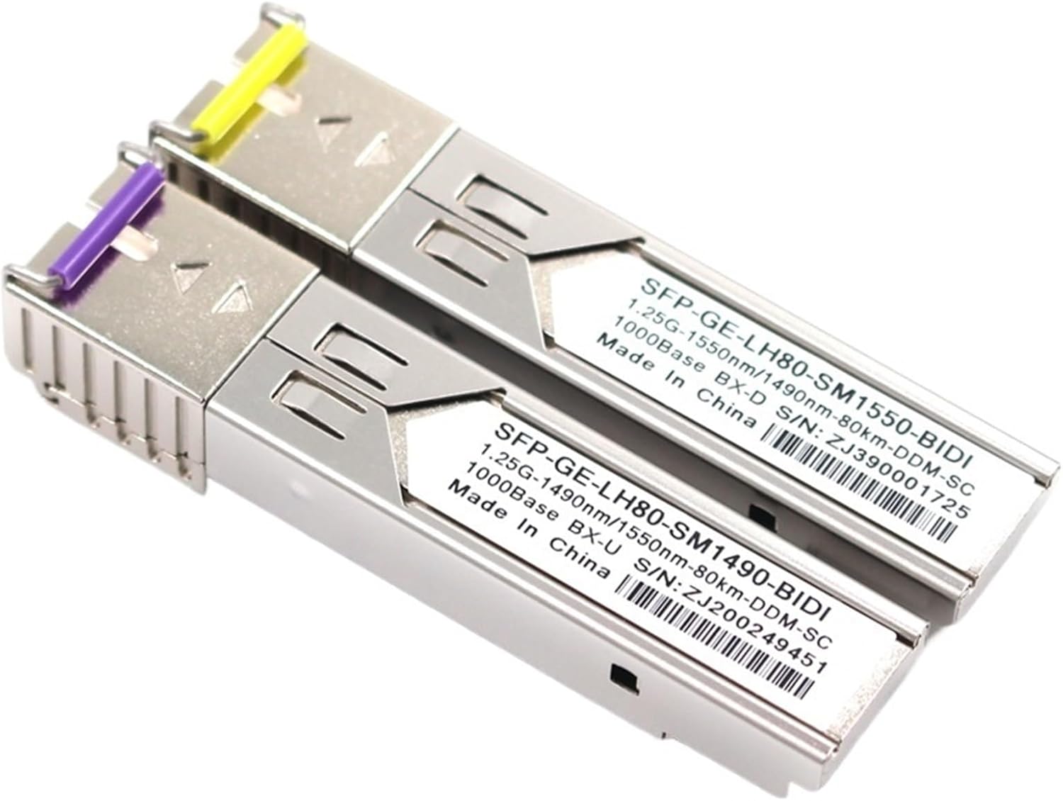 Gigabit Single Mode Single Fiber Optical Module 1 Pair SFP 1.25G 1310/490nm 3KM 20KM 40KM 80KM lc SC to Single Fiber Optical Module(1.25G 1310/1490 40km LC 1 Pair)