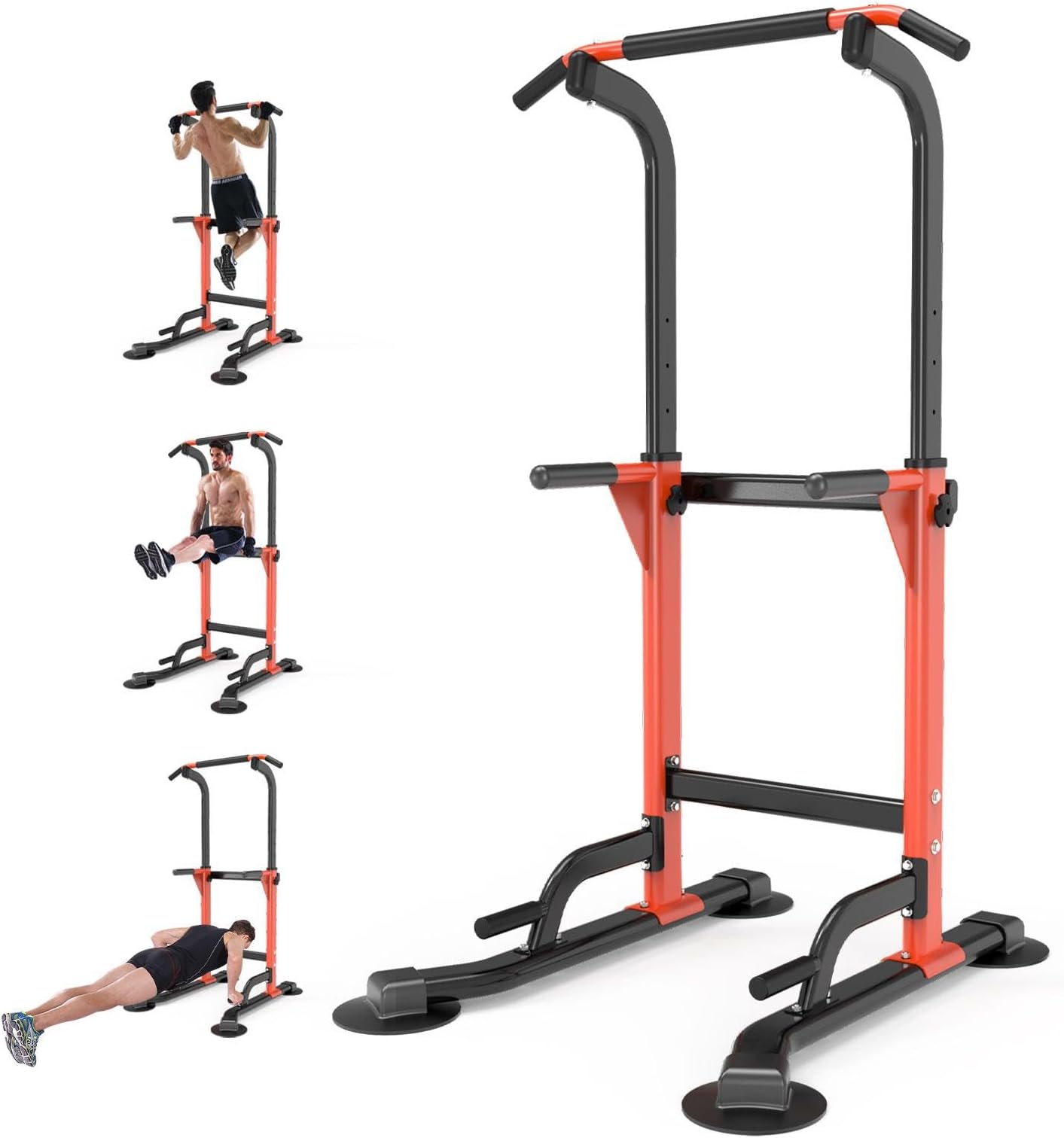 Z ZHICHI Pull Up Dip Station For Home Gym Strength Training Fitness Workout Station Chin-Ups Push-Ups Pull-Ups Dip-Ups 330LBS T055CDC