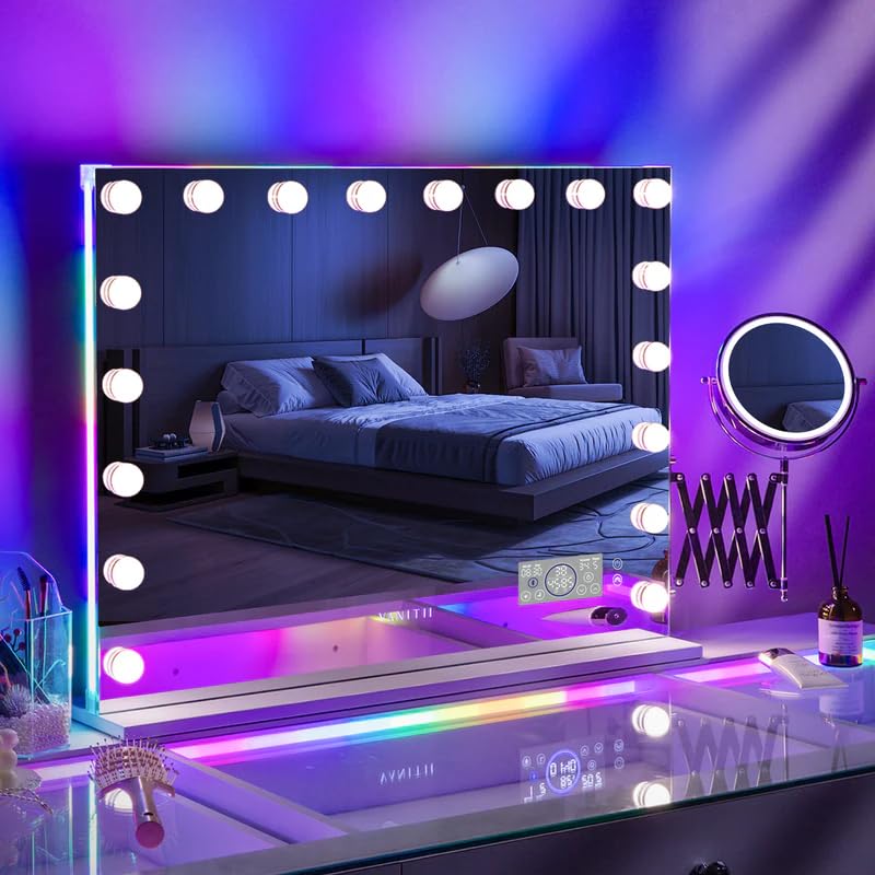 Espejo VANITII con luces y altavoz Bluetooth 32 x 23