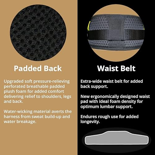 Vista 9 de AFP Demon - Cómodo arnés de protección contra caídas - Arnés de seguridad de cuerpo completo OSHA/ANSI PPE para trabajos de construcción