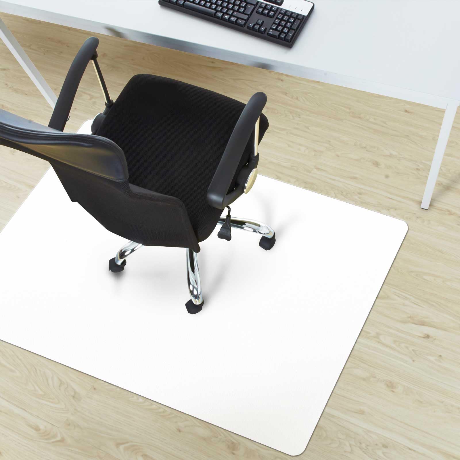 Office Marshal® Vloerbeschermingsmat in trendy kleuren, voor harde vloeren, zonder schadelijke weekmakers of pvc, in vele afmetingen en kleuren naar keuze (lichtblauw, 90 x 120 cm