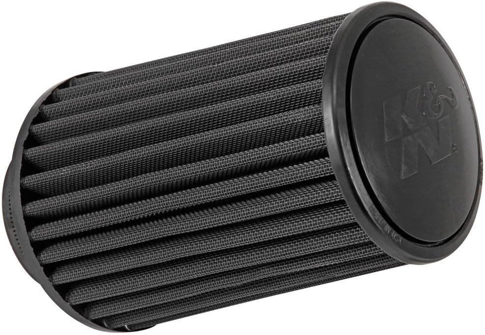K&N Dryflow Lifetime Universal Clamp-On Air Filter: Dry Synthetic, Washable, Oil-Free: Flange Diameter: 3.5 In, Filter Height: 8.75 In, Flange Length: 1.5 In, Shape: Round Tapered, RU-3105HBK