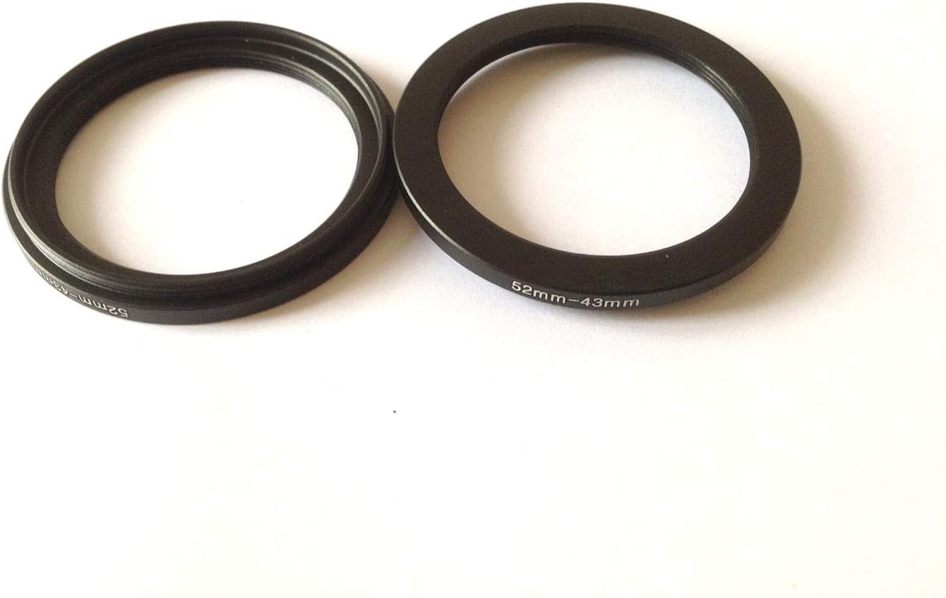 2x Metal 5243mm StepDown Rings DSLR Video Camera Lens Connect Size