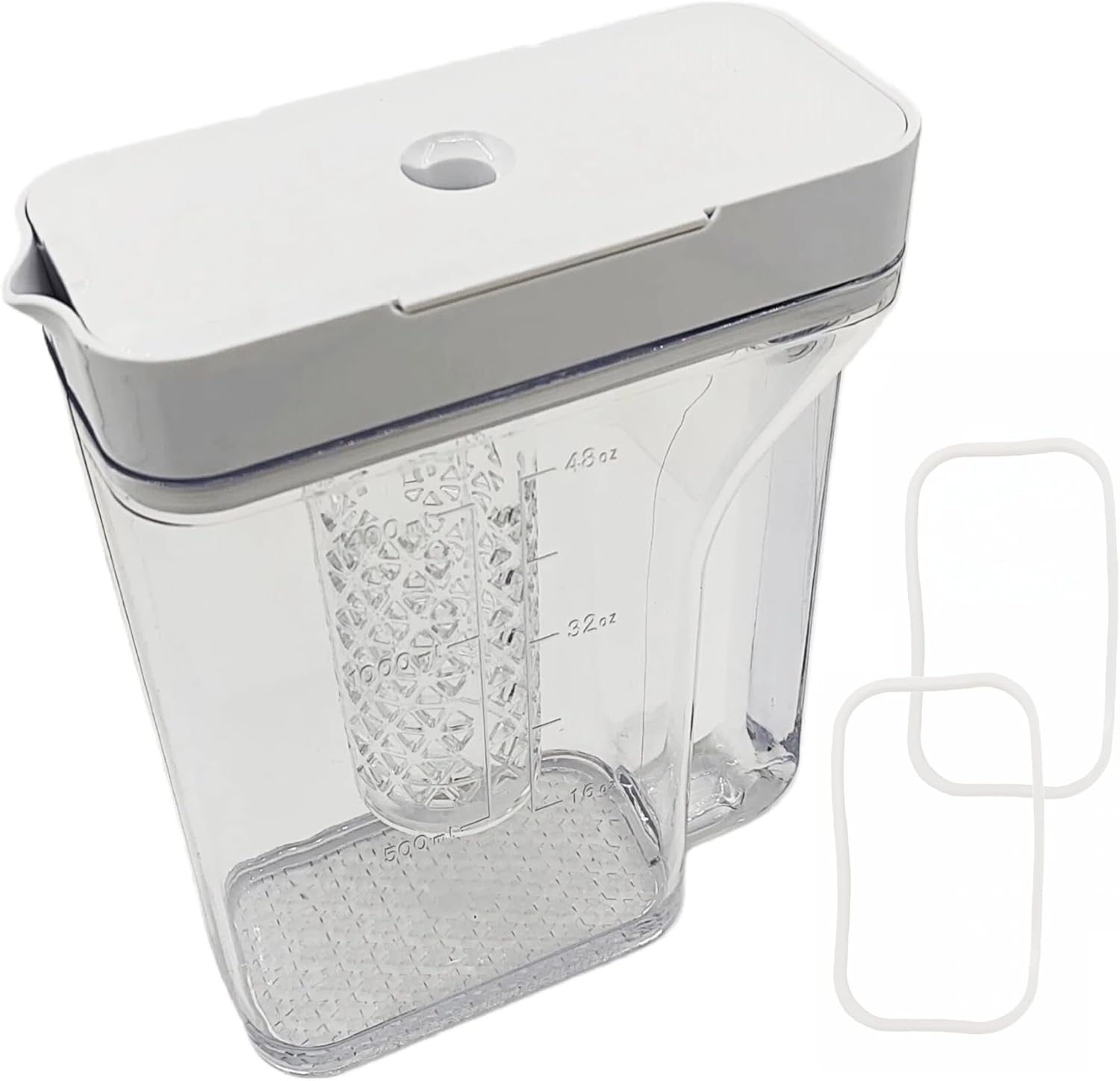 Upgraded DA97-17395B Refrigerator Water Pitcher, Double Sealing Ring No Leak Replacement Water Tank Assembly, Compatible with Samsung Fridge Models