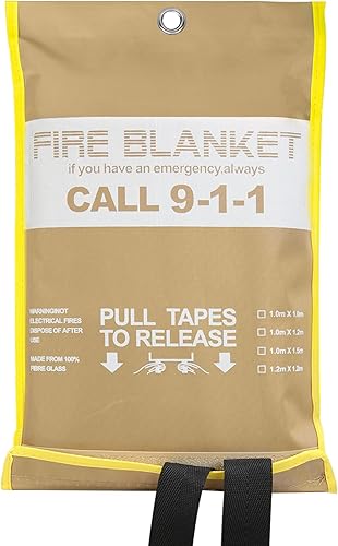 Ougist 1 manta de fuego de 40 x 40 pulgadas, hecha de materiales no combustibles, manta de fuego para el hogar y la cocina, automóvil, chimenea,