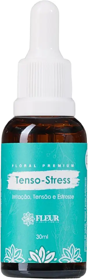 Fleur, Tenso-stress, Floral de Bach premium, para irritação, tensão e estresse, Conta-gotas, Fórmula natural, Terapia alternativa, 30ml