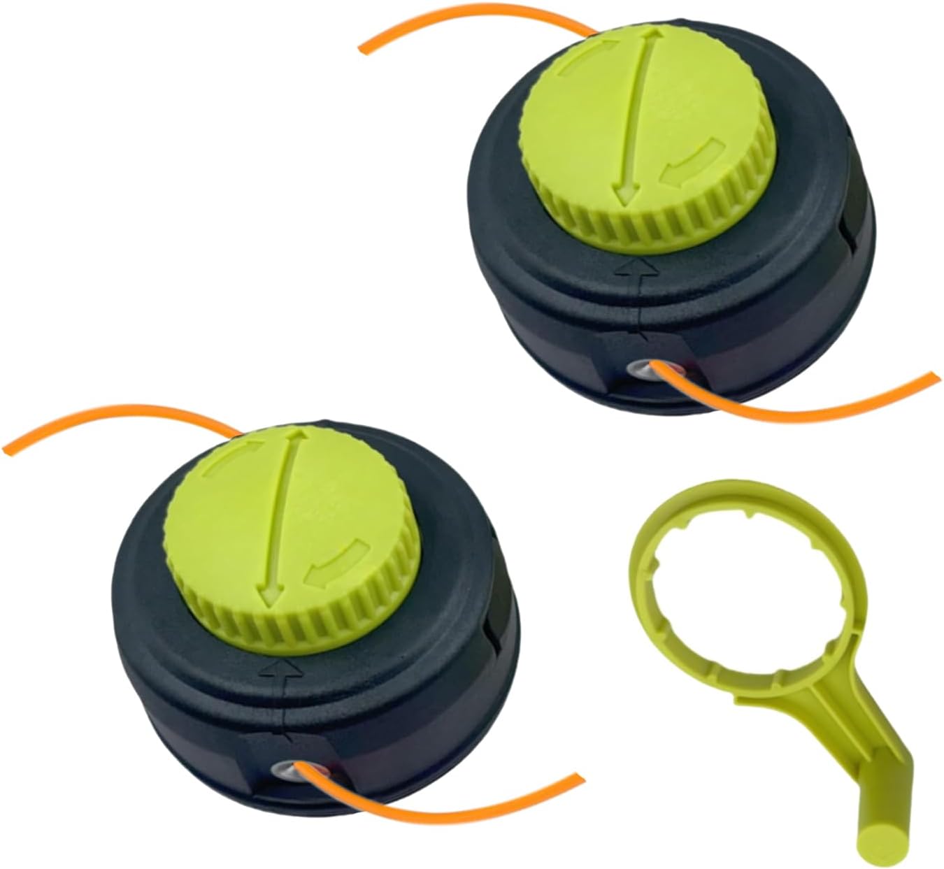 313318001 Trimmer Head（2+1）（Collar Nut Specifications: M10 x 1.0 Female LeftThread） Compatible with Homelite Ryobi P2009 RY15523A RY40006 RY15523A RY15523AVNM