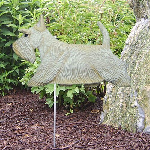Wheaten Scottish Terrier Garden Stake by Michael Park