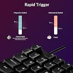 Keychron C0 HE 8K Wired One-Handed Gaming Keyboard, Rapid Trigger Hall Effect Magnetic Linear Switches Gaming Keypad, 35 Programmable Keys Configurator, Per-Key RGB Lighting for Windows & macOS