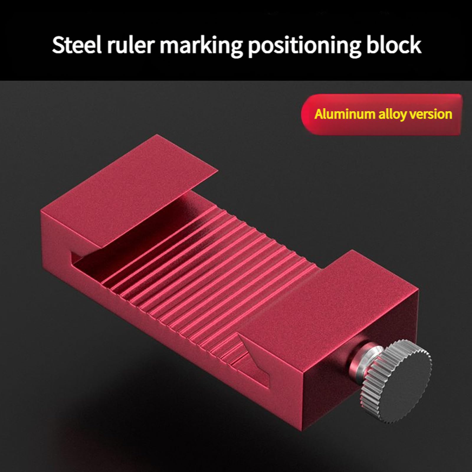 Dispositivo di bloccaggio per la regolazione dell'acciaio ad alte prestazioni compiti di marcatura accurati in cantieri e in alluminio righello Stopper Ingegneria Laboratorio.