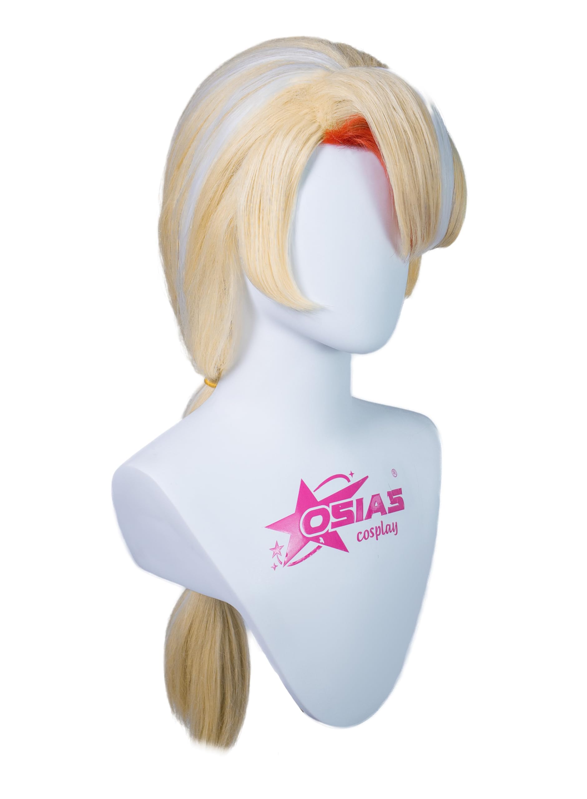 OSIAS Charlie Morningstar Wig Long Golden Mixed With Red and White With Ponytail Synthetic Heat Resistant Hair - Image 3