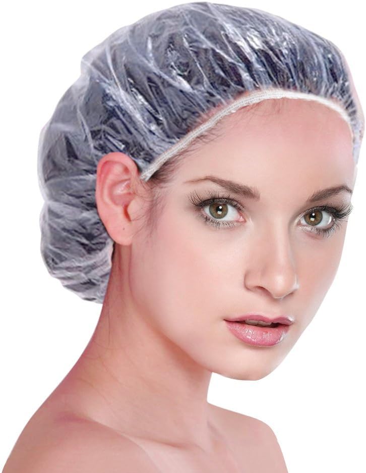10 Pcs/20 Pcs/30 Pcs Thine Disposable Shower Caps Bathing Elastic Clear Hair Care Protector Hat Mask Cap Hair Cap (20 Pcs)