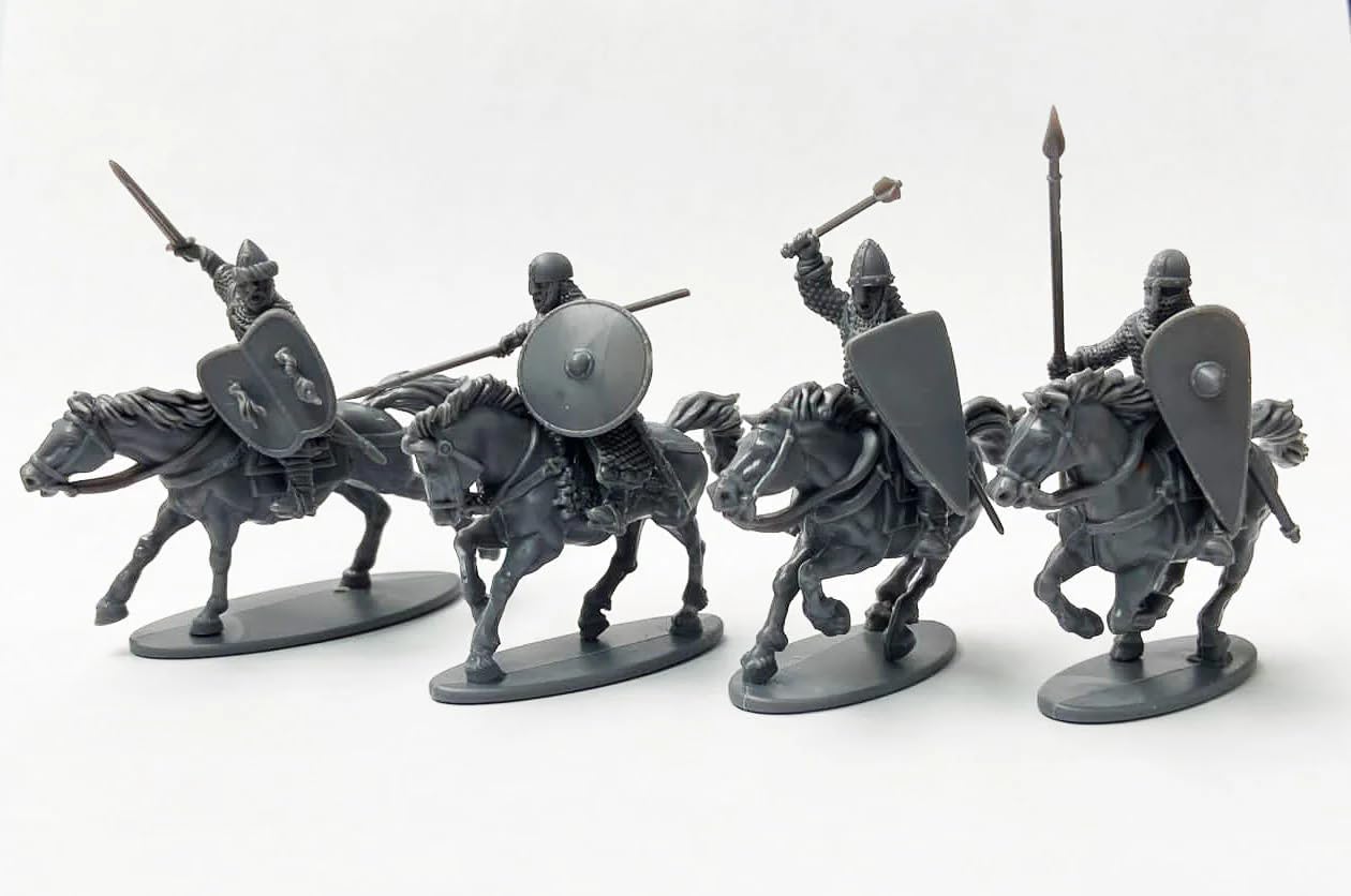 Wargames Delivered - Victrix Norman Cavalry 28mm Miniature Wargaming with Bonus Miniature STL Download - 12 Figures for Historical Wargames with Weapons for Normans, Bretons, Crusaders & Andalusians