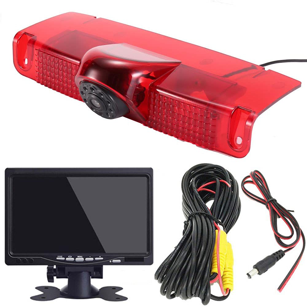 Buy 7" inch Monitor +Third Roof Top Brake Lamp Reverse Rear View Backup