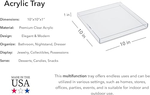 Miniatura 9 de Mirart Bandeja acrílica 10 x 10 (paquete de 3)