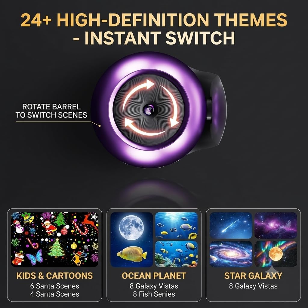 Projecteur Ciel Étoilé et Océan pour Chambre Enfant (Blanc)