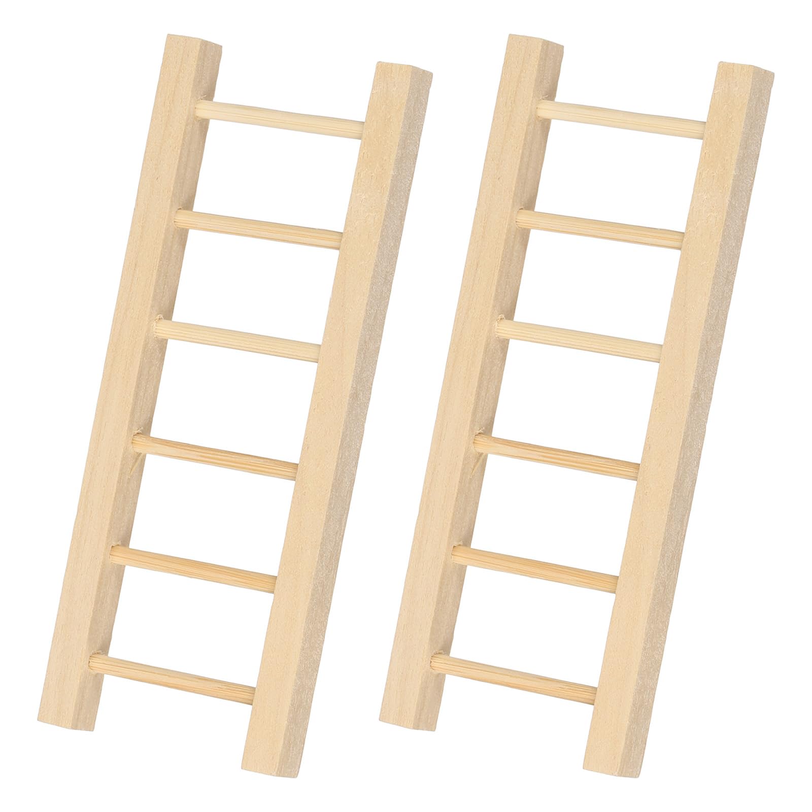 YELARXI 6Pcs Mini Wooden Step Ladder, Wooden Miniature Ladder Miniature Dollhouse Accessories for DIY Crafts Miniature Garden Buildings Landscape Home Decor, Natural Color