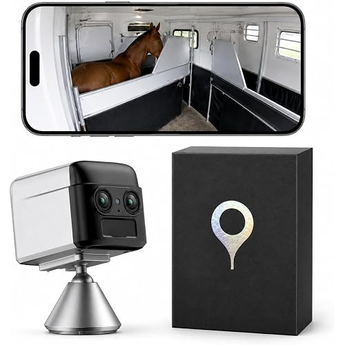 NomadEye Wireless Horse Trailer Camera Live 4K Video to Your Phone with Night Vision, 2-Way Audio, 15H Battery, Magnetic Mount - No Trailer WiFi Needed - Compatible with iPhone & Android