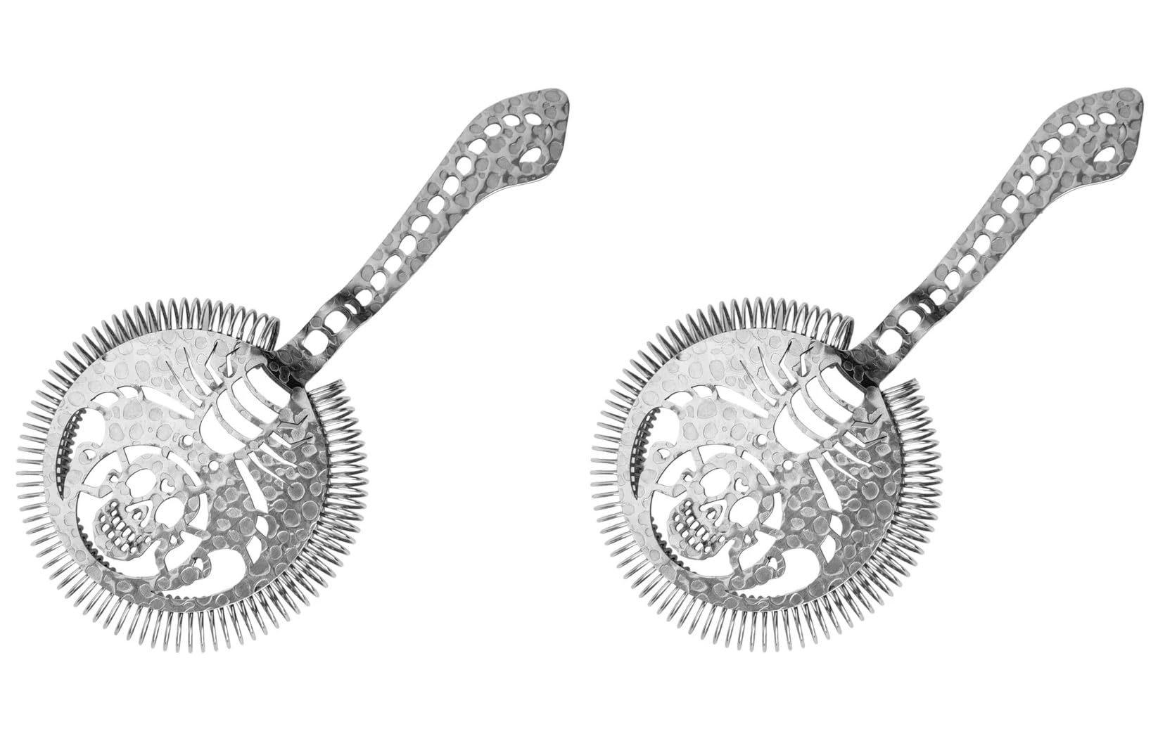 COCKTAIL7 Colino da cocktail professionale con tacca di stabilità, design a forma di Scorpione in acciaio inossidabile 304, materiale da bar mixologia bar Strainer Set di 2 pezzi