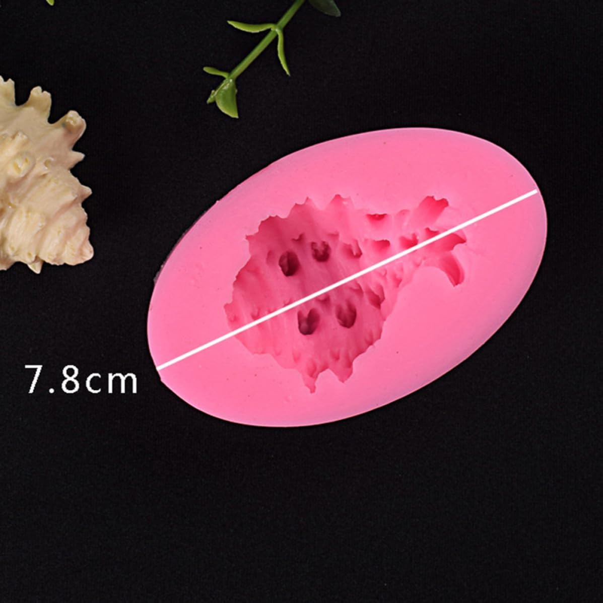 Cabilock 6pcs Ocean Series Pearl Conch Shell Silicone Cake Baking Mold Set for Handmade Biscuit Making and Baking, Food Safe Versatile Material in Pink