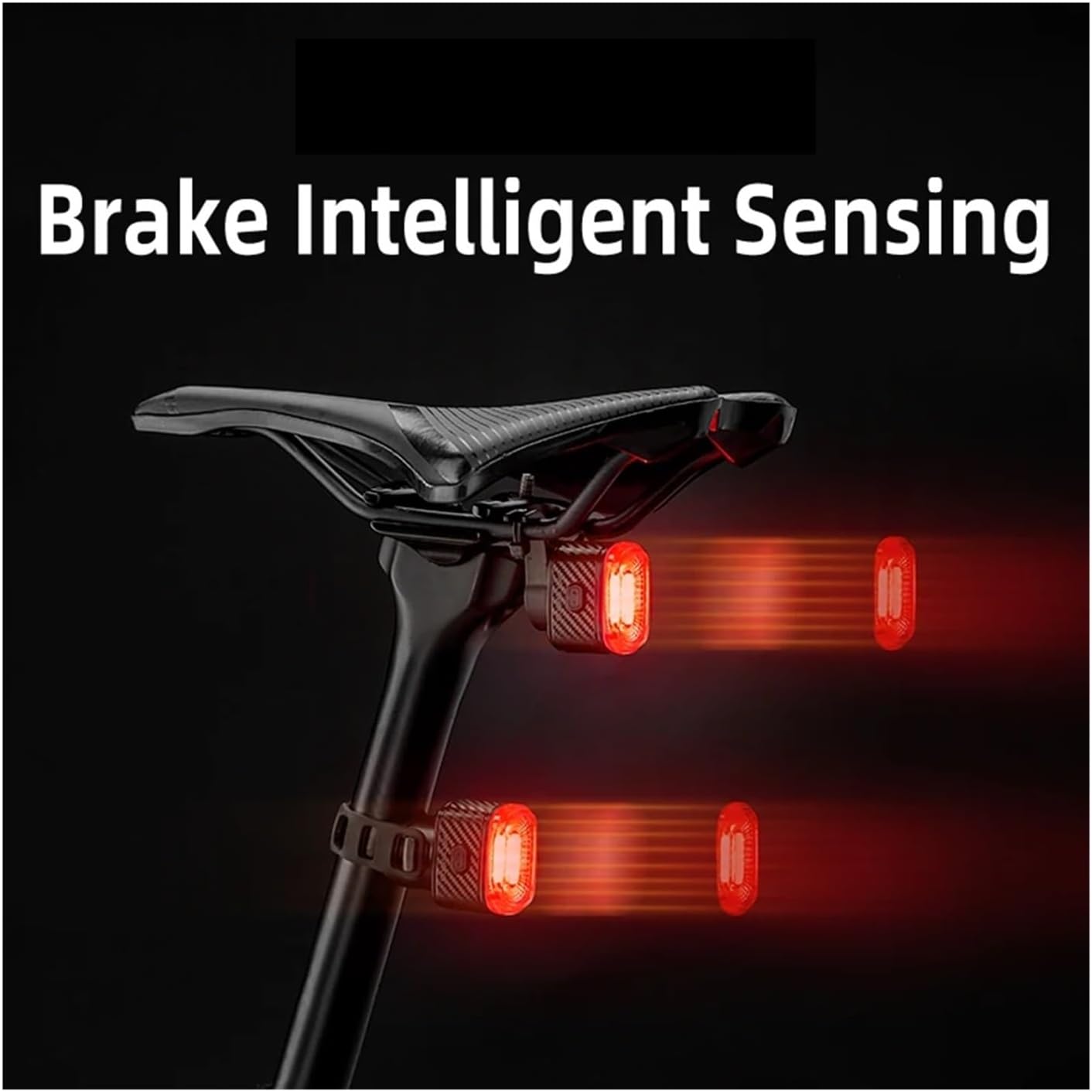 Bike Tail Light Smart Bicycle Tail Rear Light Stop Brake Type-C Charge Cycling Taillight LED Lights USB
