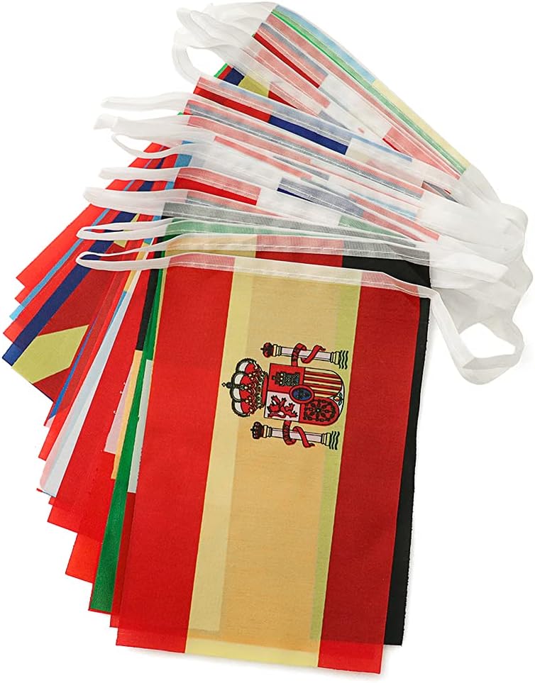 24 Countries String Flag -European Football Championship EURO 2021 Fabric International Flag Bunting for Eurovision Party Decoration, Bars, Sports Clubs, School Festivals, Celebrations - Image 3
