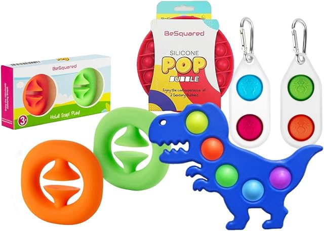 Sensory Fidget Gift for Kids - Anxiety Relief Toys For Him, Her, Men, Women, Boys and Girls - Ideal for OCD, ADHD and Autistic - Fidget, STEM and RoHS Compliant - 3+ Years