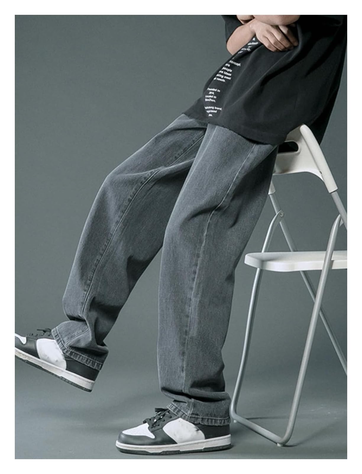 Dżinsy Baggy dla mężczyzn szerokie dżinsy skater hip-hopowe dżinsy na co dzień luźne spodnie dżinsowe Y2K Streetwear Style Slim Fit Jeans dla mężczyzn