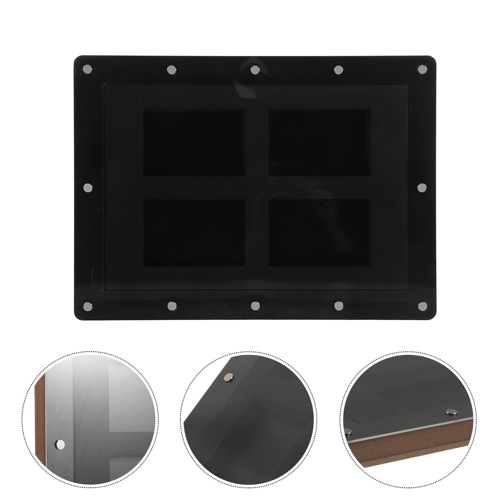 GALPADA Baseballkarten Wandrahmen mit 4 Fächern Transparente Sammelkarten Aufbewahrungsbox Wandmontiertes Kartendisplay für Sport und Baseballkarten Präsentationsvitrine für Zuhause
