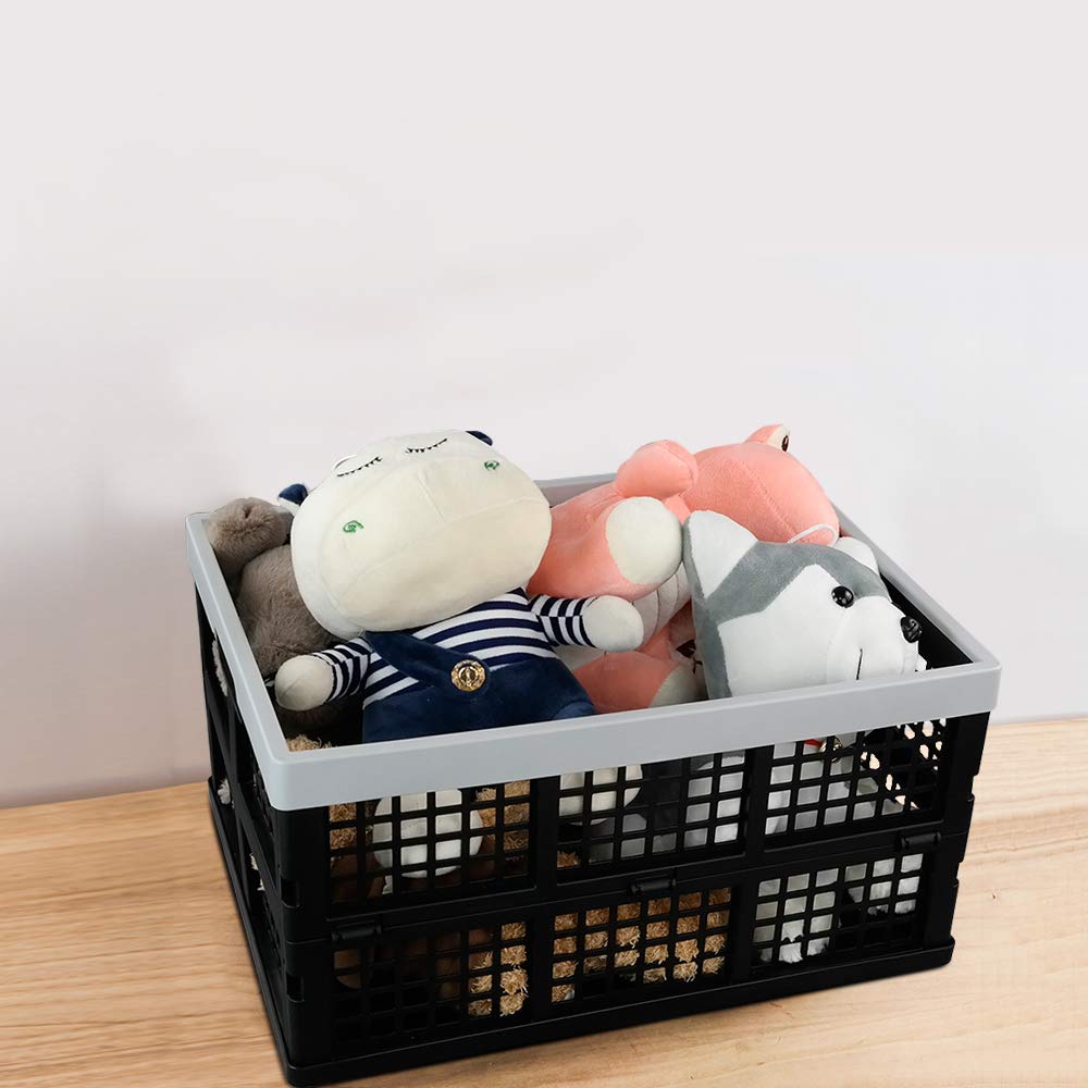 3-Pack Faltkiste aus Kunststoff, Klappbox Faltbar, Faltkiste