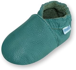 Baby Leather Shoes Soft Sole First Walking Moccasins Infants Toddler Boys Girls Crawling Slippers Slip-on Shoes Solid Color Shoes