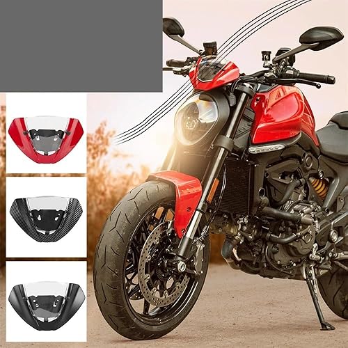 Miniatura 4 de Deflectores de parabrisas de motocicleta, parabrisas delantero para D&ucati Monster 937/950 2021 2022 Accesorios de motocicleta Touring Wind Shield