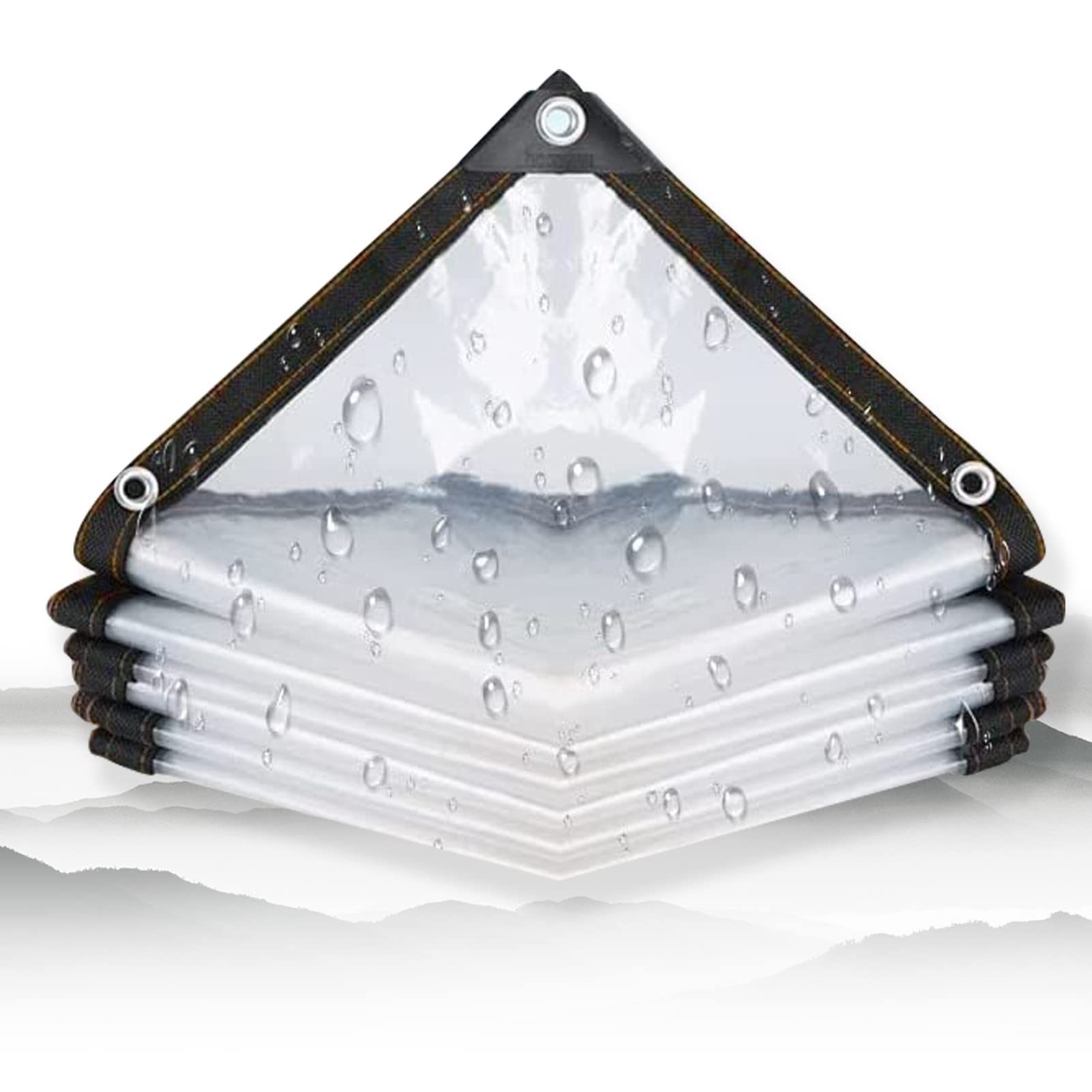 Lona exterior transparente impermeable para aislar terrazas y proteger muebles