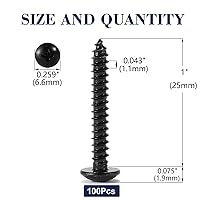 Vista 2 de Tornillo de madera de cabeza de cerradura de 1 x 4, 100 piezas, tornillo Phillips de acero inoxidable 18-8 (304) de autorroscado rápido con óxido