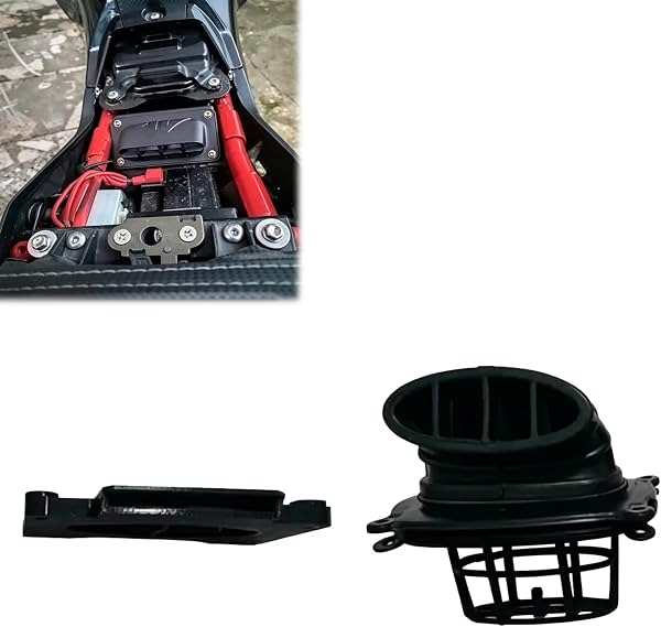 Cubierta de filtro de aire compatible con Benelli TNT 125 | Cubierta de admisión compacta con tres entradas de aire para configuraciones de filtro de motocicleta y ajuste aerodinámico
