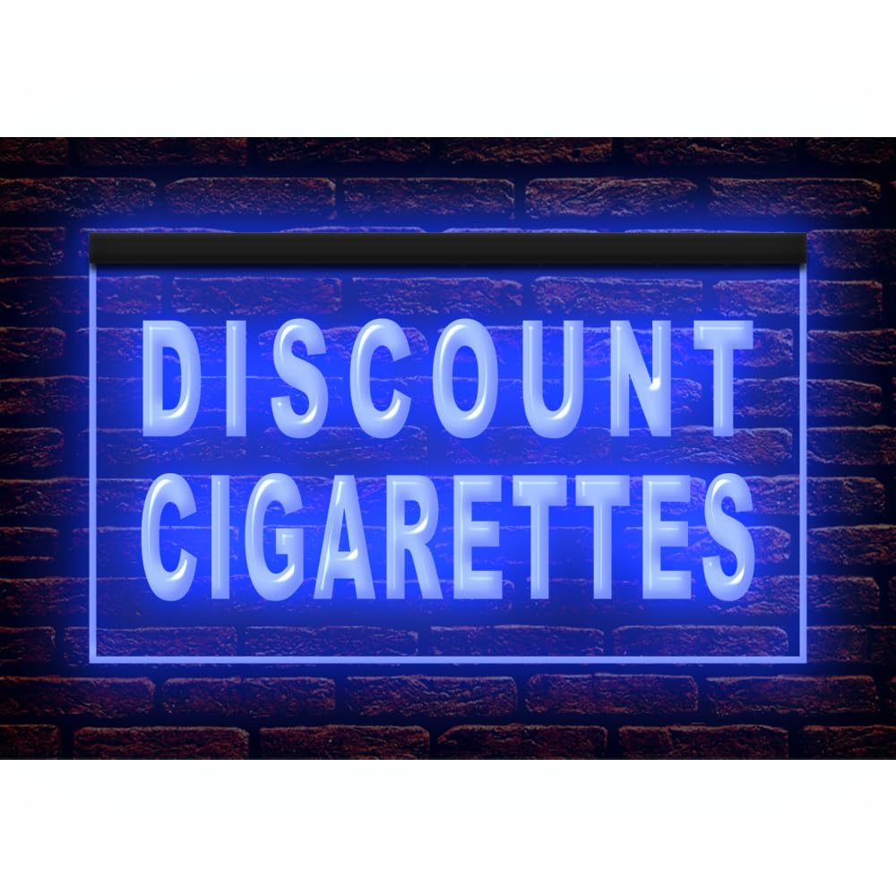 Amazon.com : 200078 Discount Cigarettes Tobacco Shop Store illuminated  Display LED Night Light Neon Sign (16