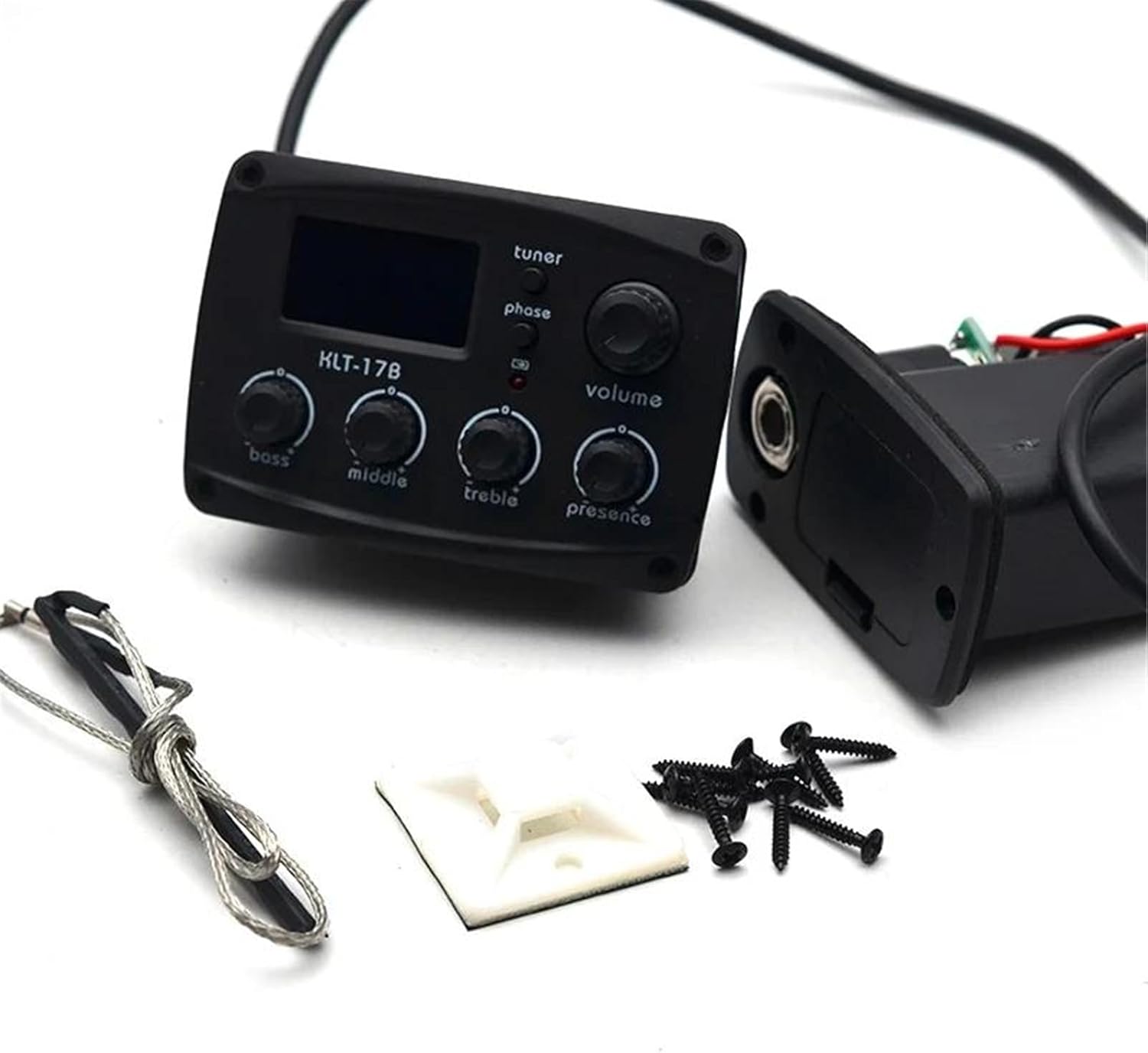 初心者向けアコースティックギターピックアップ チューナー付きアコースティックギターピックアッププリアンプ