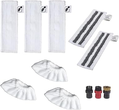 Accessories Compatible for Karcher Steam Cleaner Easyfix SC2 SC3 SC4 SC5 Wipers Floor Nozzle Cloths Mop Round Brushes Spare Parts