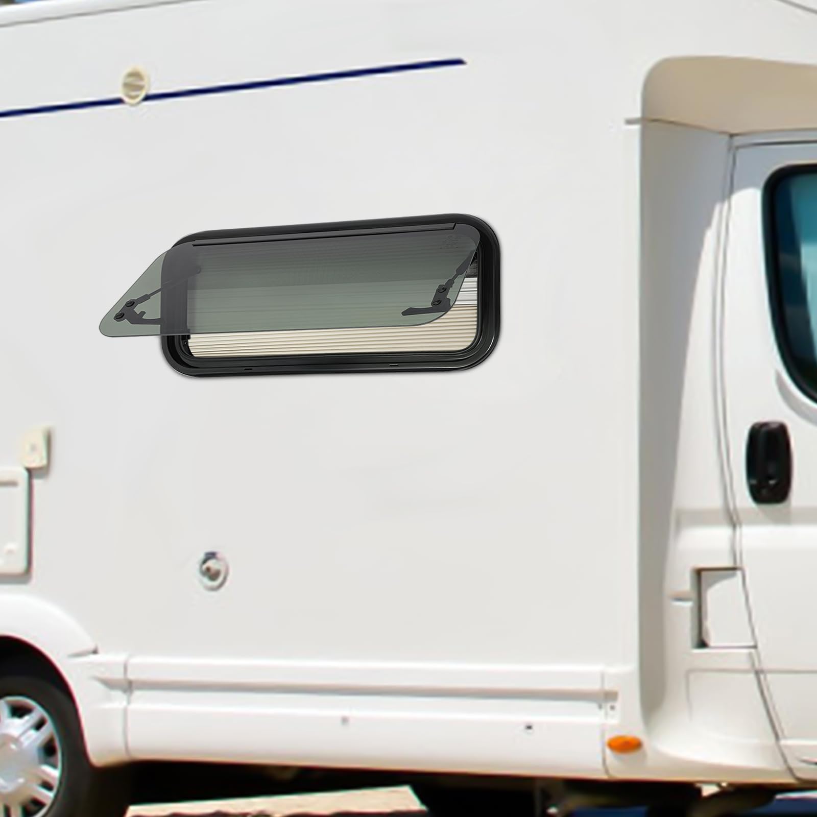 Finestra Per Camper ISINEVER 700x300 Mm - Con Tenda E Zanzariera Integrata - Foto 6