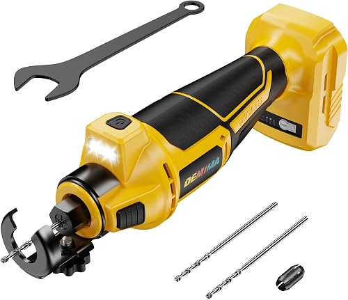 Cordless Drywall Cut-Out Tool Compatible with Dewalt 20V Battery, 3 Speed Adjustable Brushless Rotary Saw with Up to 30000 RPM, Compact Spiral Saw Kit for Wood,Drywall,Tiles,plastic, (Tool Only)