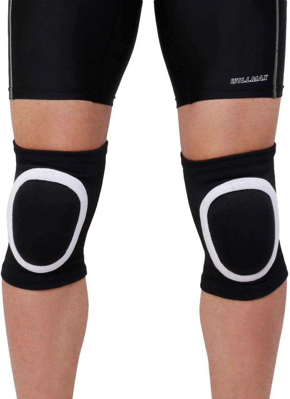 Onekbhalo Stretchy Cotton Padded Knee Pads Sports Padded Knee Sleeves Dancing Knee Protective Brace Support Strap Wrap Band for Basketball, Volleyball, Football, Skating Sports Assorted Color Size-L