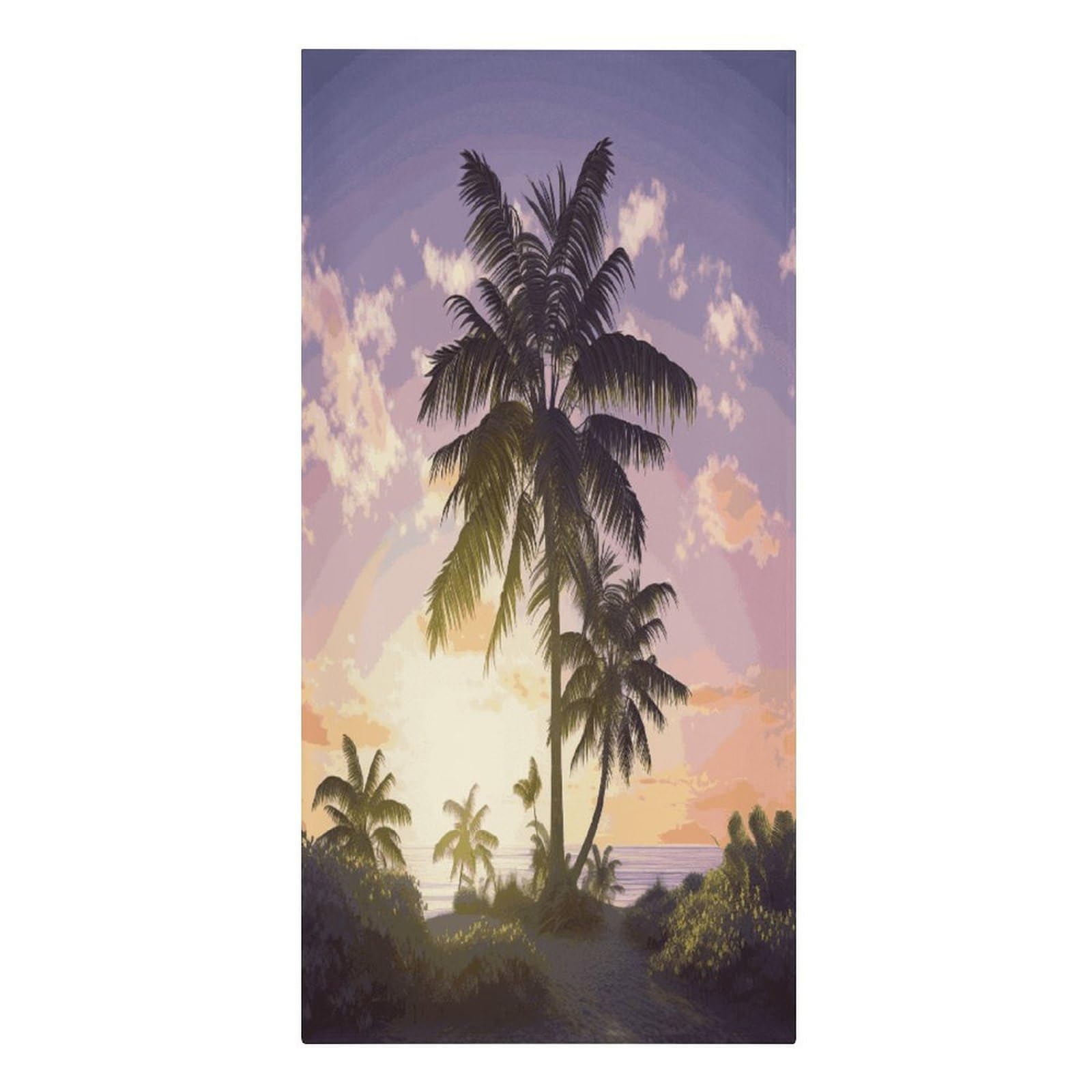 FekiLoot Summer Palm Tree Towels Soft Oversized Beach Towels Absorbent Sand Free Bath Towel Travel Compact Swim Towels Lightweight Quick Dry Pool Towel Large Beach Blanket 30" X 61"
