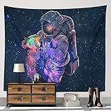 Astronaut im Weltraum Wandteppich Indien Wandbehang Strandtuch Decke Picknickdecke Yogamatte Hippie Tagesdecke-150x100cm
