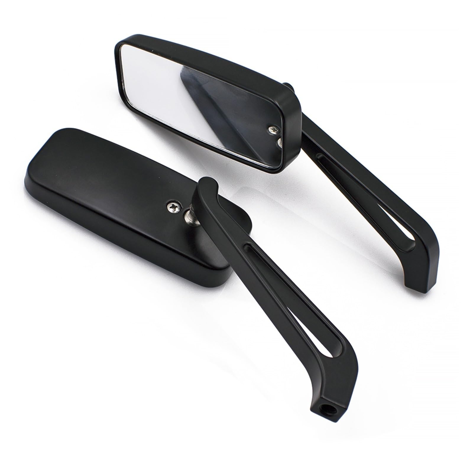 Espejo retrovisor moto rectangular 10/8mm par espejos laterales manillar accesorios motocicleta 8
