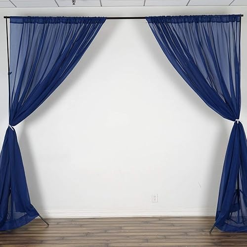 Miniatura 8 de AK TRADING CO. - Cortinas de gasa transparente de 120 pulgadas de ancho (10 pies) para telón de fondo, eventos de boda, cortinas de techo,