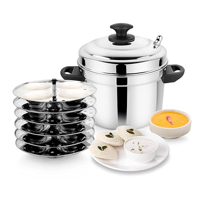Buy VARCHAS Stainless Steel Idli Cooker with 6 Plates 24 Idlis Idly