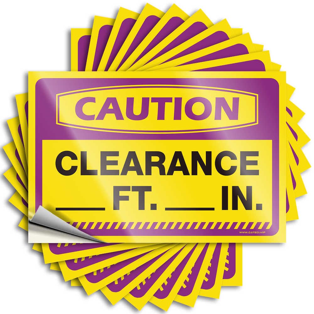 Bumper Balcony Decor Vinyl Sticker | Caution Maximum Height__ Ft__ in Golden for Scooter Use(8X12CM)